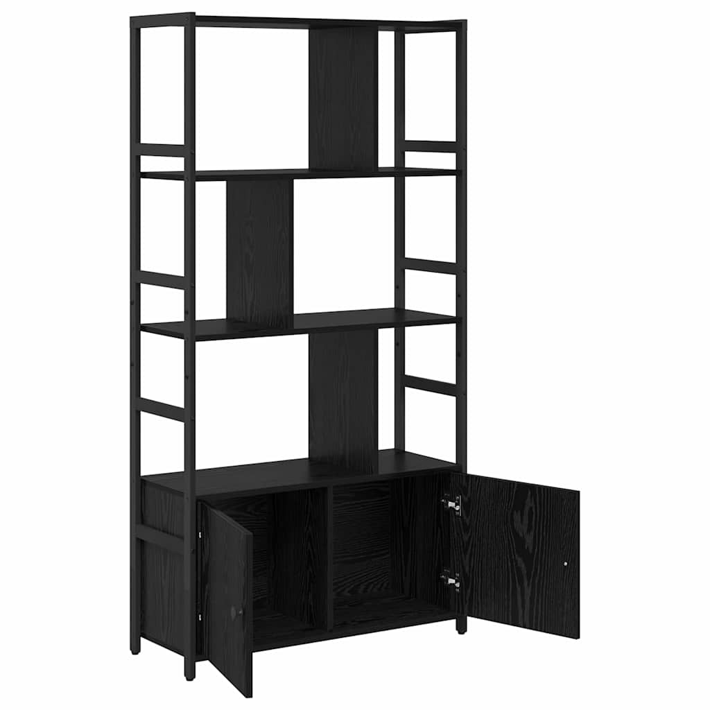 Libreria Rovere Nero 80 x 30 x 155,5 cm Legno multistrato
