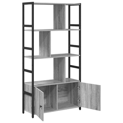 Libreria Grigio sonoma 80 x 30 x 155,5 cm Legno multistrato