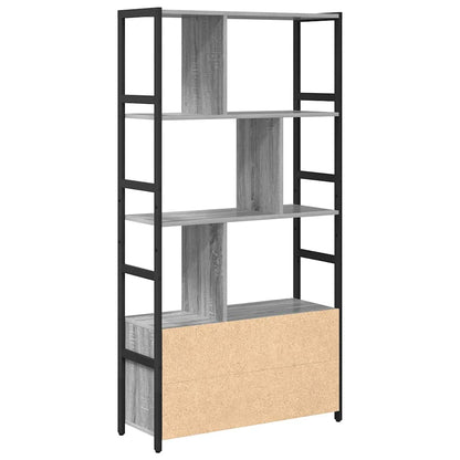 Libreria Grigio sonoma 80 x 30 x 155,5 cm Legno multistrato