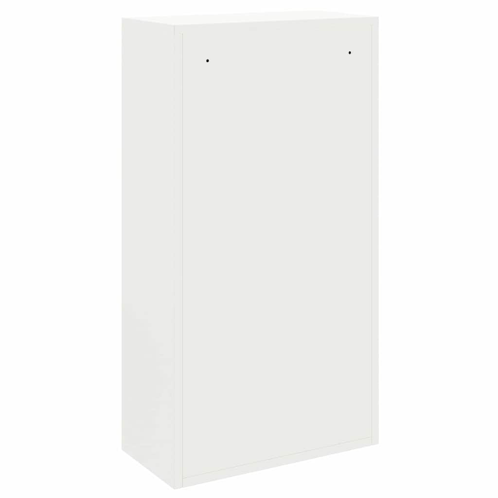 Cassetta per pacchi con porta Bianco 44 x 22 x 82 cm Acciaio | homemem39