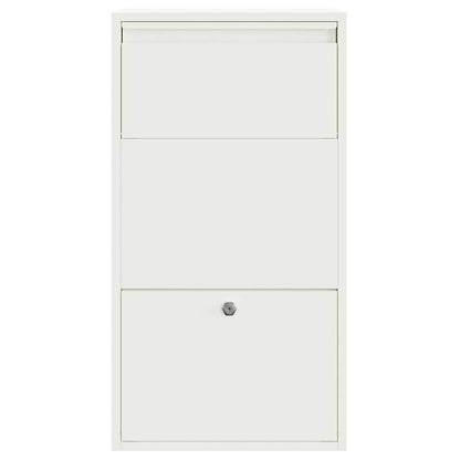 Cassetta per pacchi con porta Bianco 44 x 22 x 82 cm Acciaio