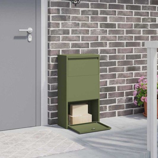 Cassetta per pacchi Verde oliva 44 x 22 x 82 cm Acciaio | homemem39