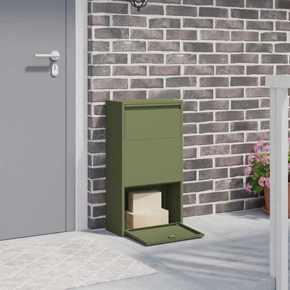 Cassetta per pacchi Verde oliva 44 x 22 x 82 cm Acciaio