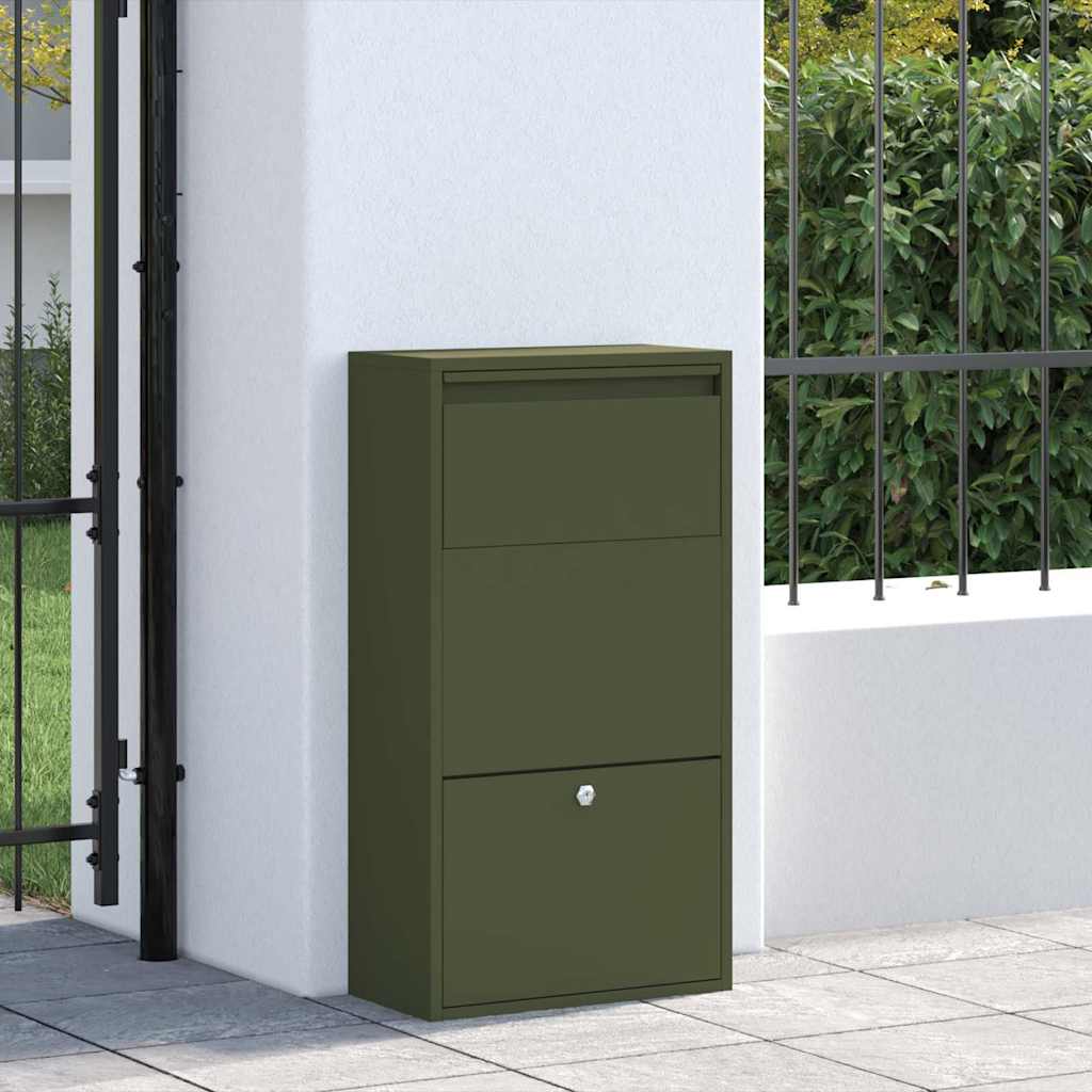 Cassetta per pacchi Verde oliva 44 x 22 x 82 cm Acciaio | homemem39