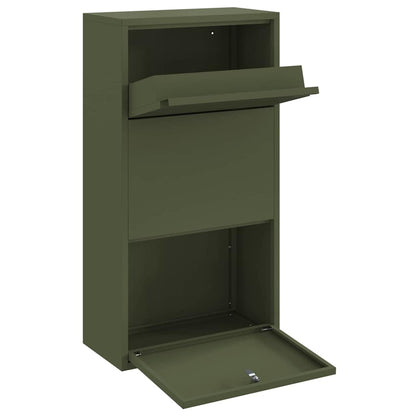 Cassetta per pacchi Verde oliva 44 x 22 x 82 cm Acciaio | homemem39