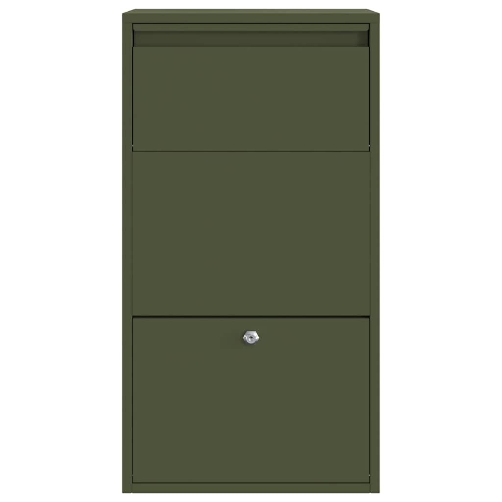 Cassetta per pacchi Verde oliva 44 x 22 x 82 cm Acciaio