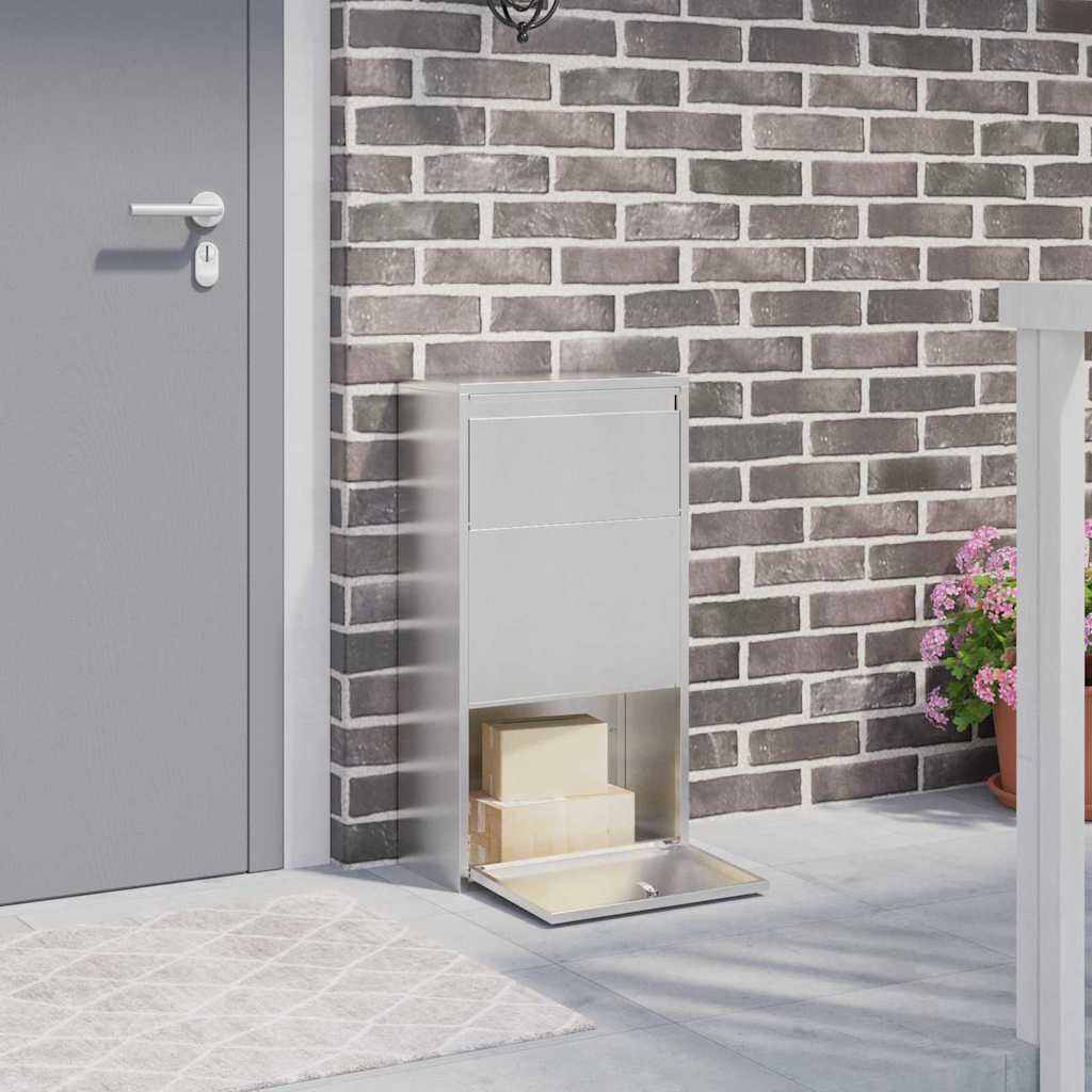 Cassetta per pacchi con archiviazione Argento 44 x 22 x 82 cm | homemem39