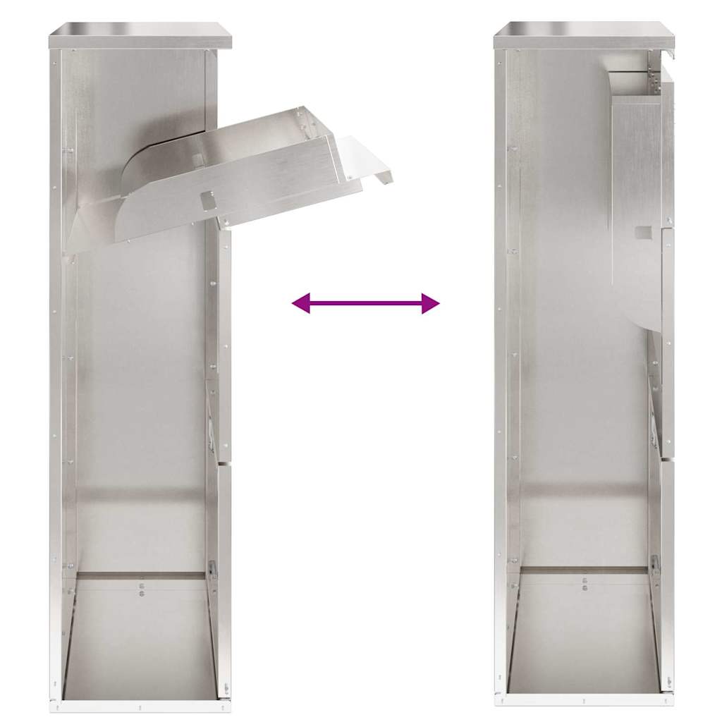 Cassetta per pacchi con archiviazione Argento 44 x 22 x 82 cm | homemem39