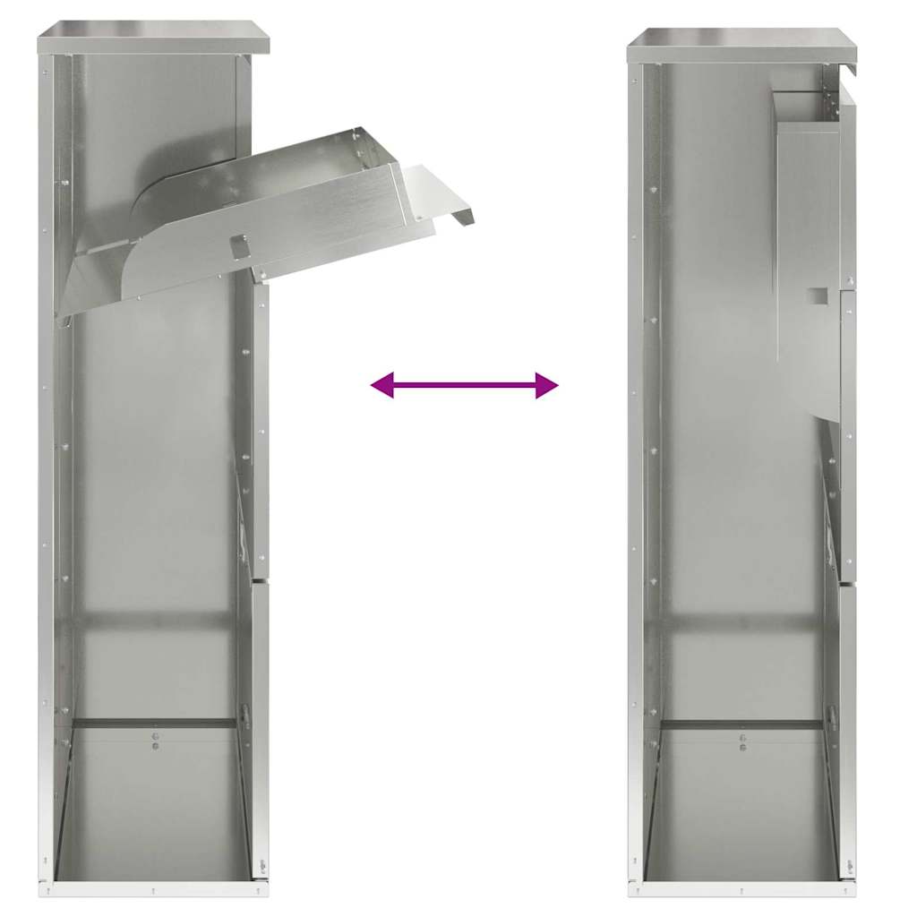 Cassetta per pacchi Argento 44 x 22 x 82 cm Acciaio zincato | homemem39