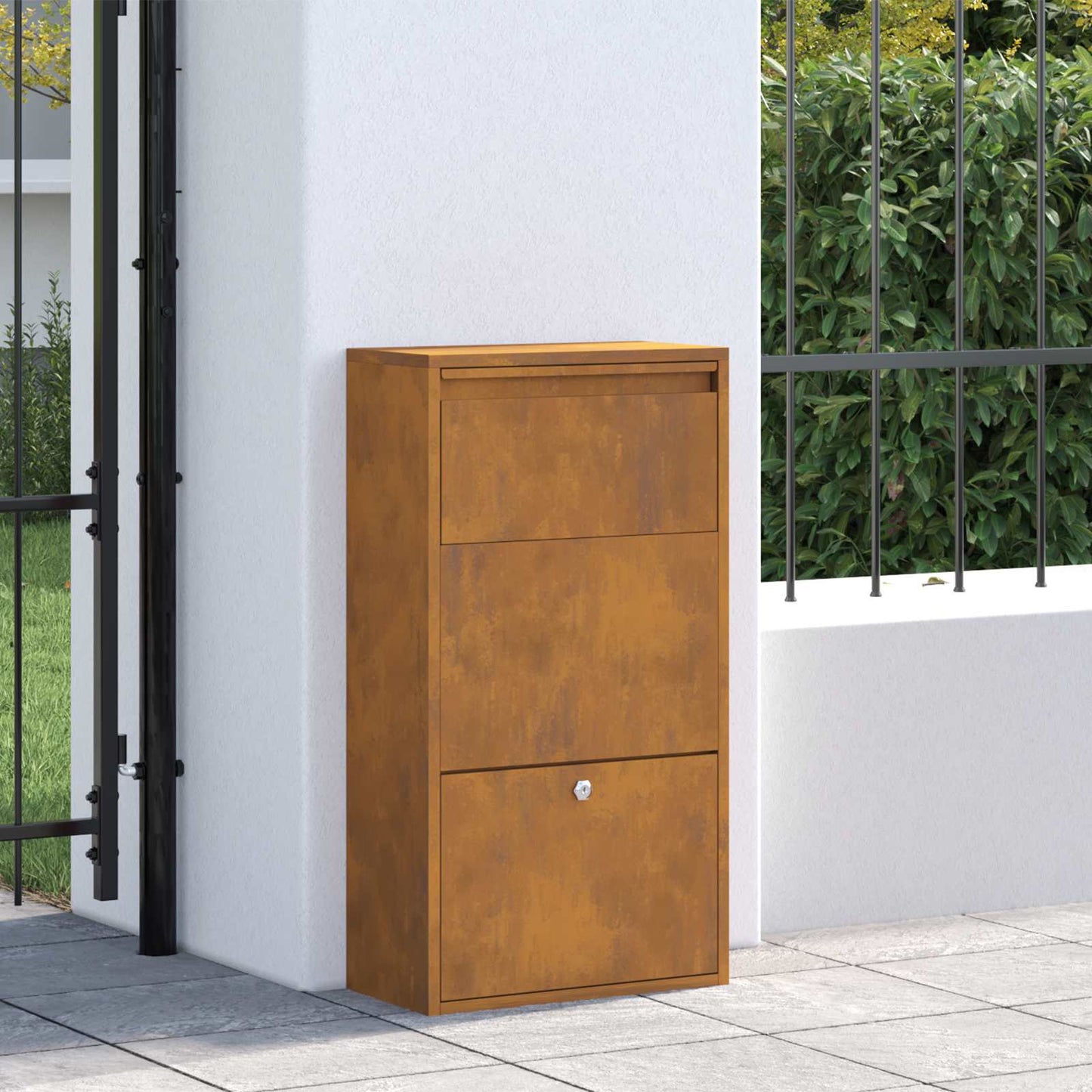 Cassetta per pacchi con archiviazione Ruggine 44 x 22 x 82 cm | homemem39