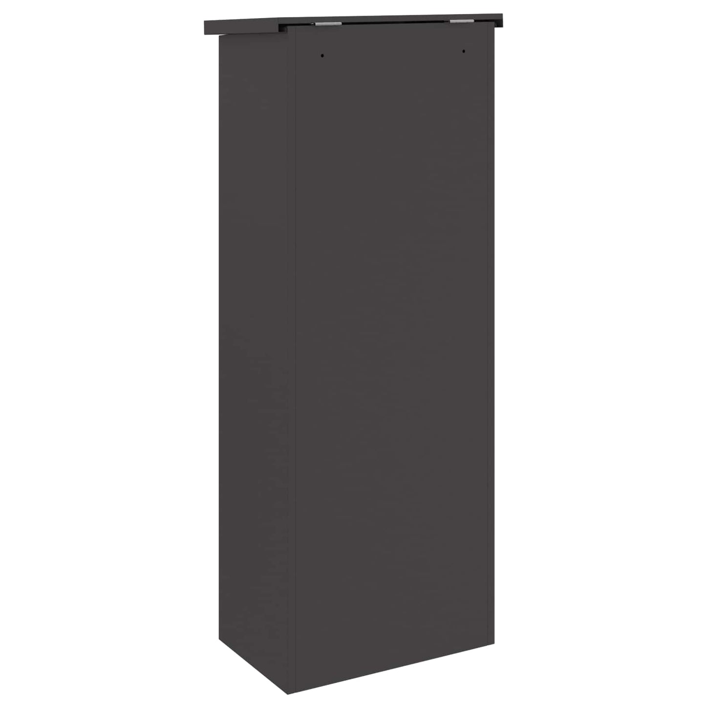 Cassetta per pacchi con porta Nero 44,5 x 29 x 110,5 cm Acciaio | homemem39