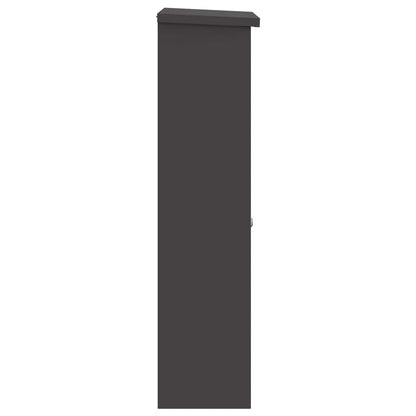Cassetta per pacchi con porta Nero 44,5 x 29 x 110,5 cm Acciaio | homemem39