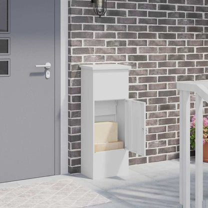 Cassetta per pacchi Bianco 44,5 x 29 x 110,5 cm Acciaio | homemem39