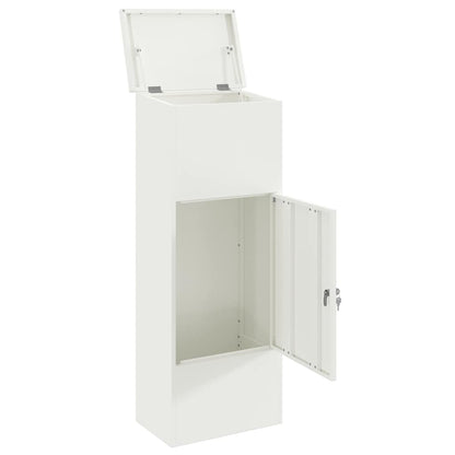 Cassetta per pacchi Bianco 44,5 x 29 x 110,5 cm Acciaio | homemem39