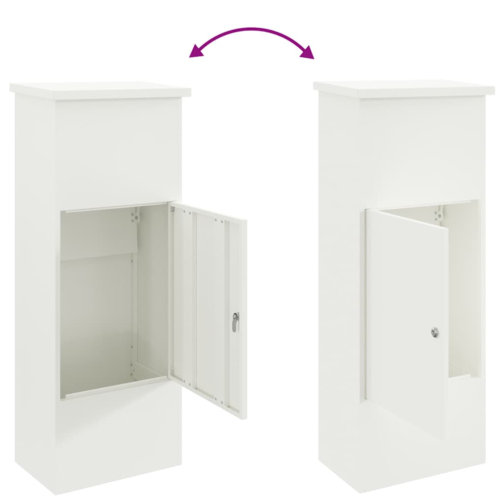 Cassetta per pacchi Bianco 44,5 x 29 x 110,5 cm Acciaio