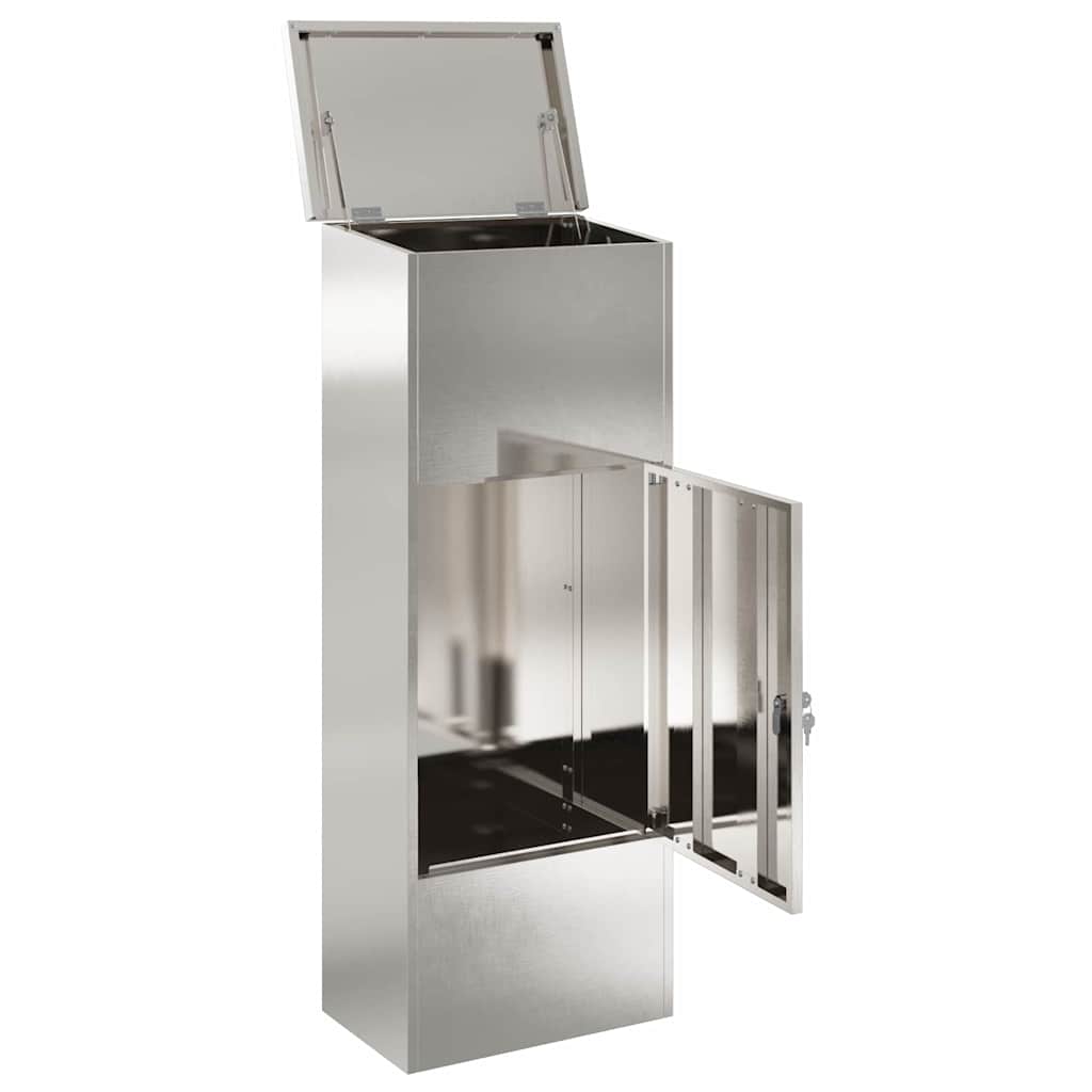 Cassetta per pacchi con porta Argento 44,5 x 29 x 110,5 cm | homemem39