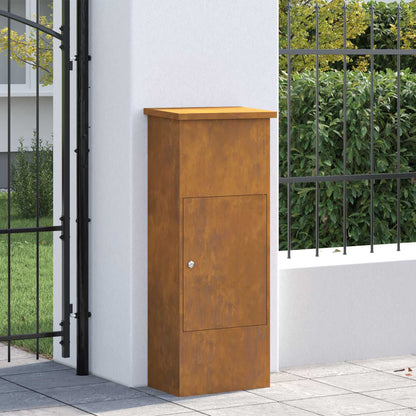 Cassetta per pacchi con porta Ruggine 44,5 x 29 x 110,5 cm | homemem39