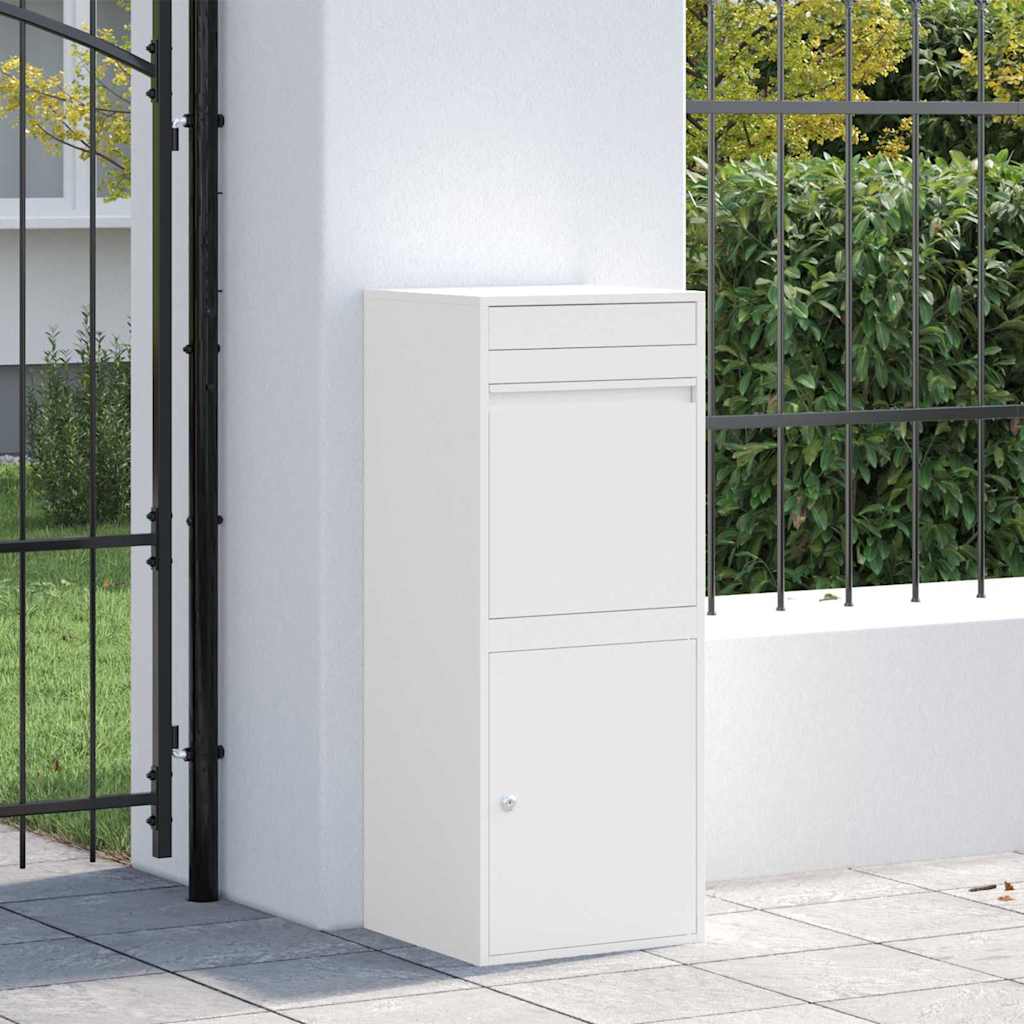 Cassetta per pacchi con porta Bianco 41 x 38 x 103 cm Acciaio