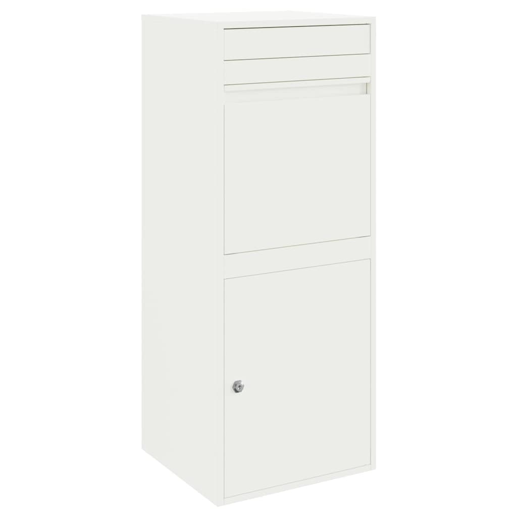 Cassetta per pacchi con porta Bianco 41 x 38 x 103 cm Acciaio