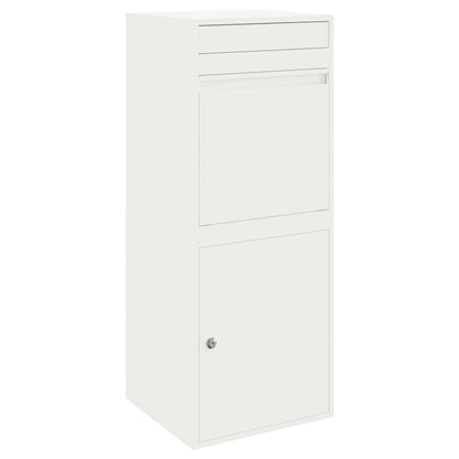 Cassetta per pacchi con porta Bianco 41 x 38 x 103 cm Acciaio