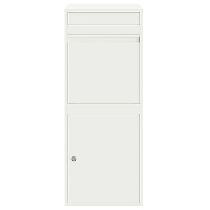 Cassetta per pacchi con porta Bianco 41 x 38 x 103 cm Acciaio | homemem39