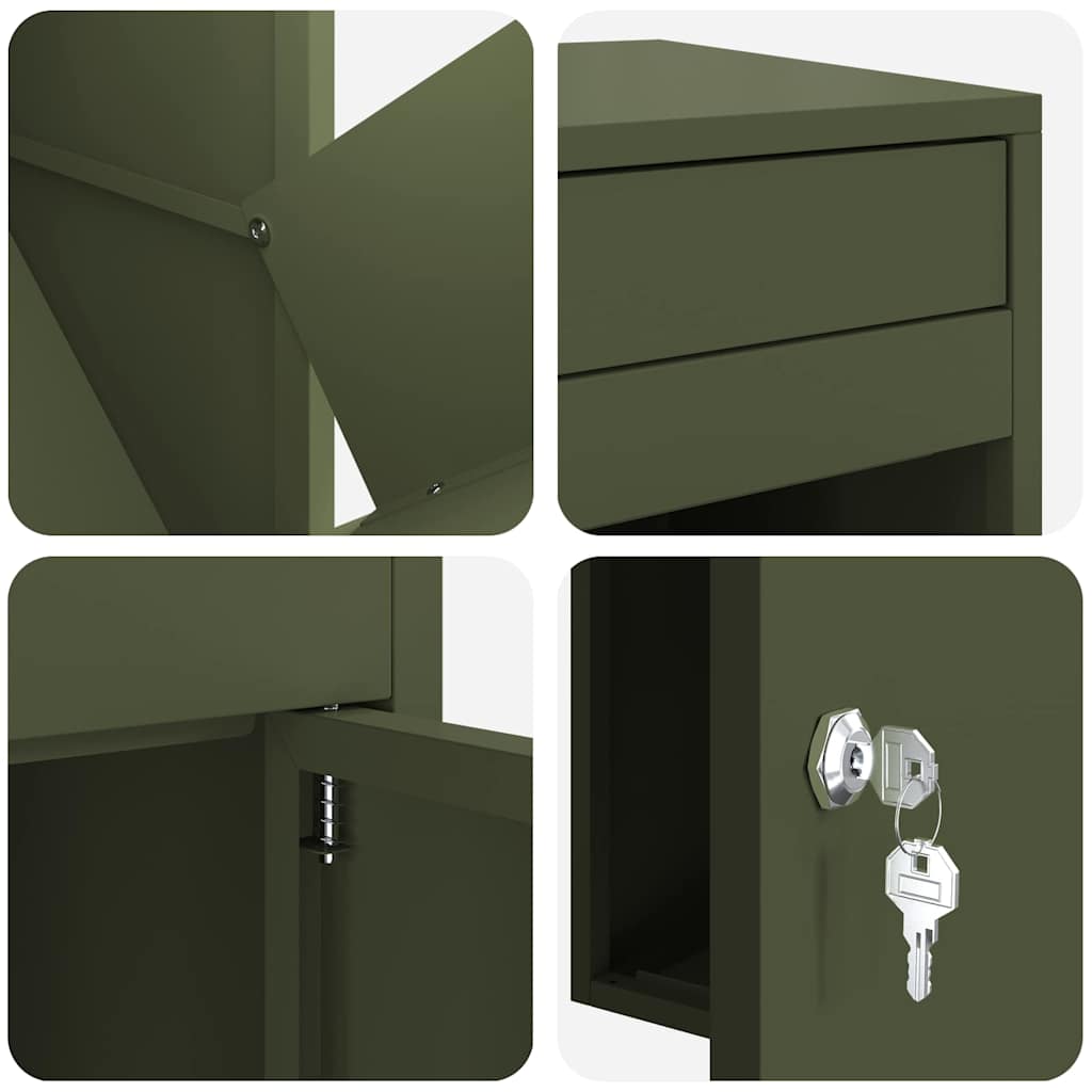 Cassetta per pacchi Oliver verde 41 x 38 x 103 cm Acciaio