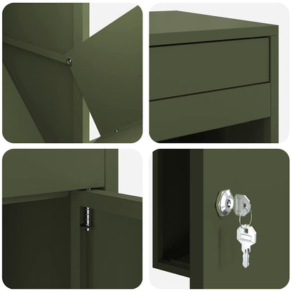 Cassetta per pacchi Oliver verde 41 x 38 x 103 cm Acciaio