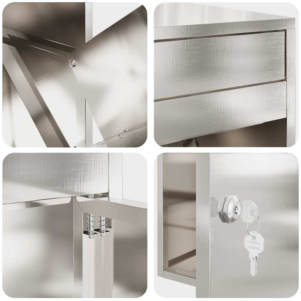 Cassetta per pacchi con archiviazione Argento 47,5 x 38 x 59 cm
