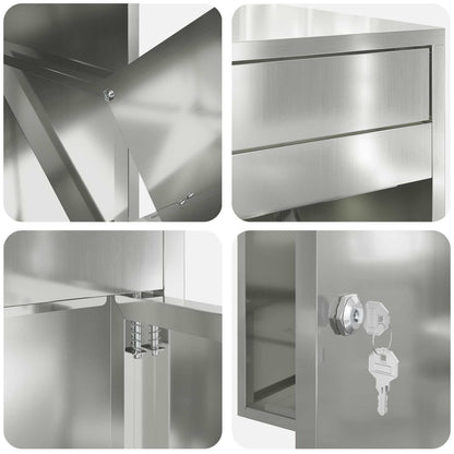 Cassetta per pacchi Argento 47,5 x 38 x 59 cm Acciaio zincato | homemem39
