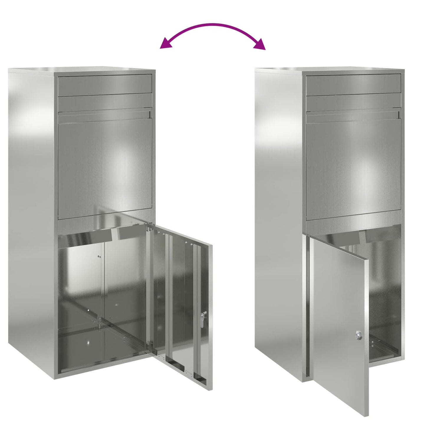 Cassetta per pacchi Argento 47,5 x 38 x 59 cm Acciaio zincato | homemem39