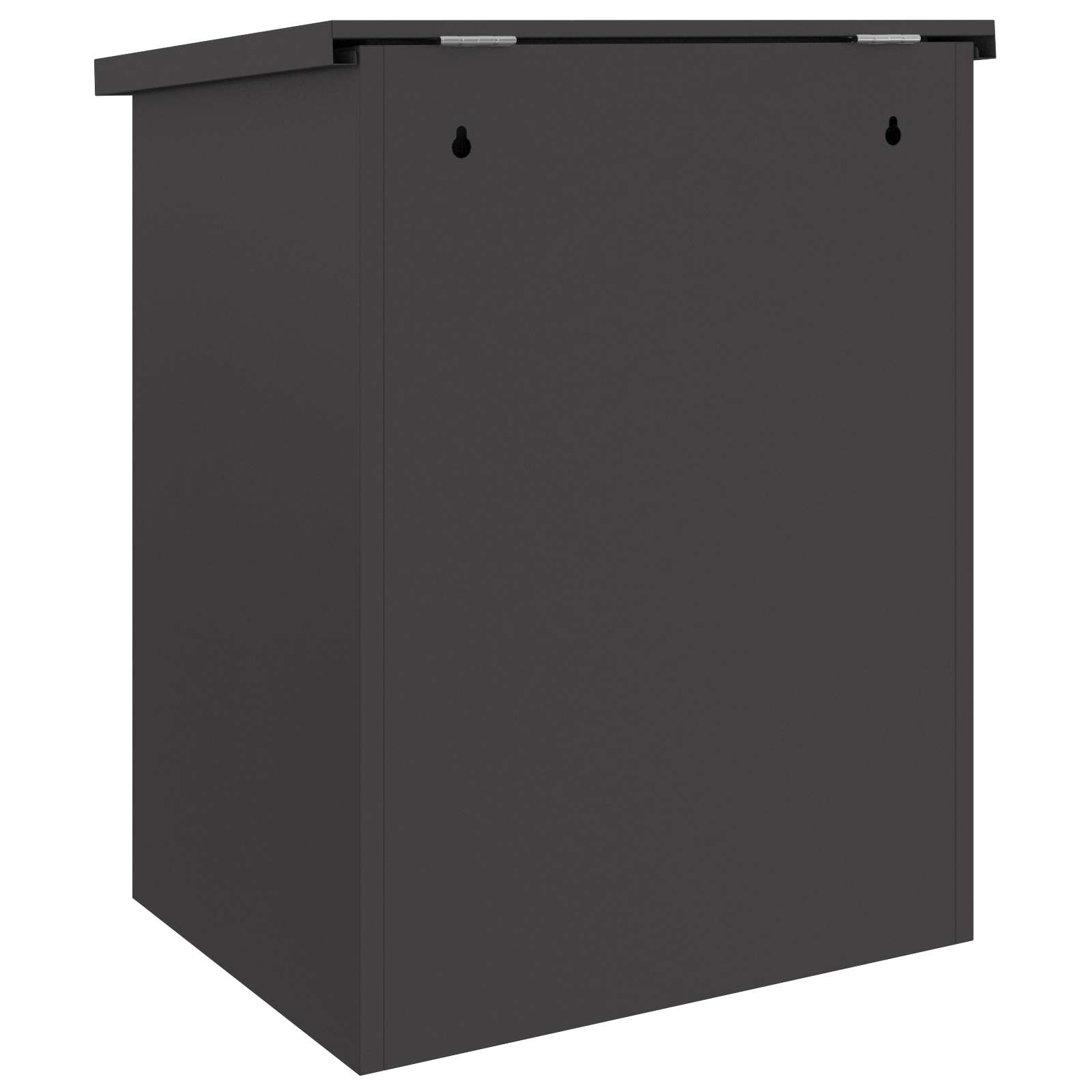 Cassetta per pacchi con porta Nero 47.5 x 38 x 59 cm Acciaio | homemem39
