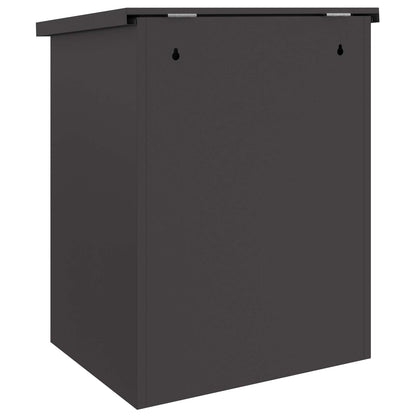 Cassetta per pacchi con porta Nero 47.5 x 38 x 59 cm Acciaio | homemem39