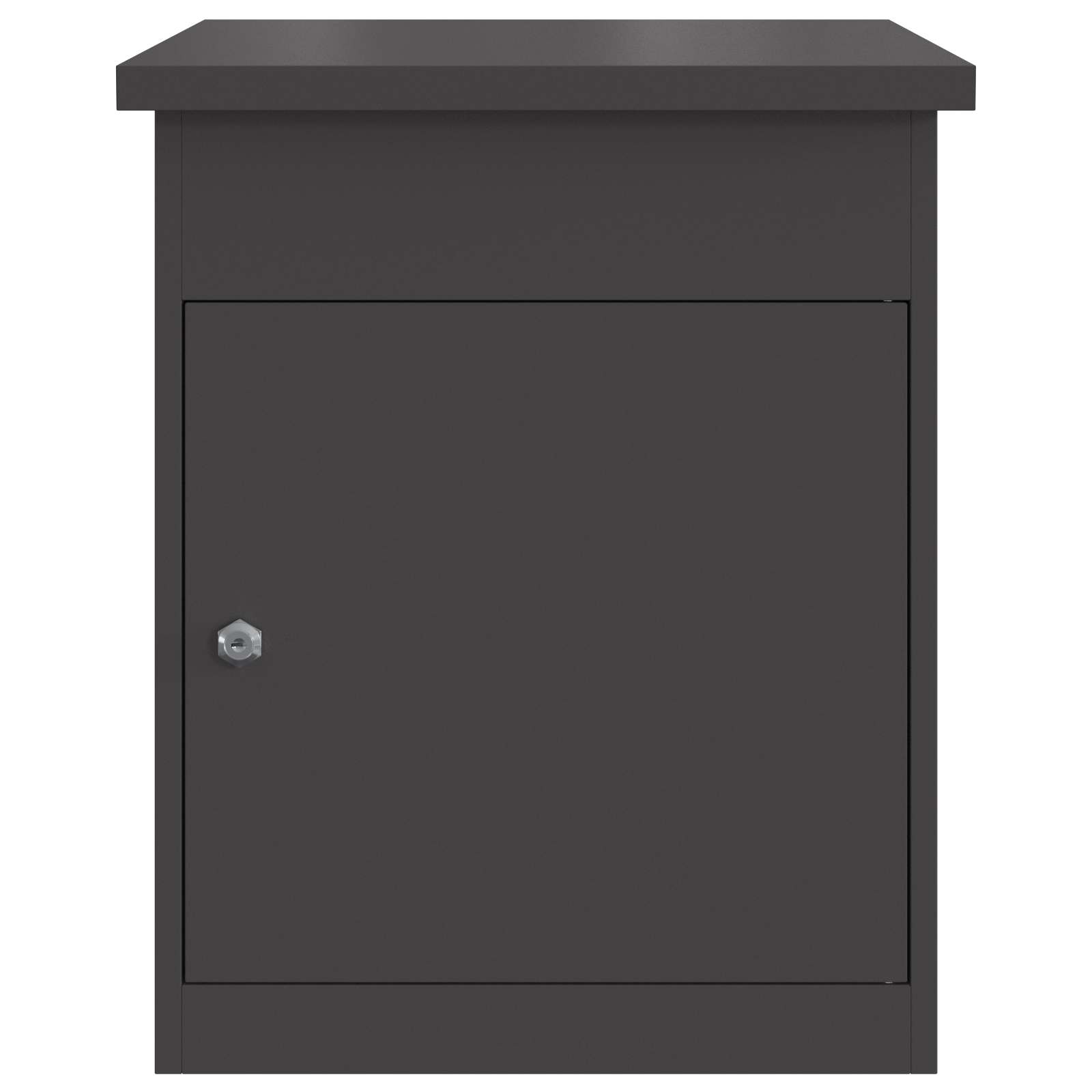 Cassetta per pacchi con porta Nero 47.5 x 38 x 59 cm Acciaio | homemem39