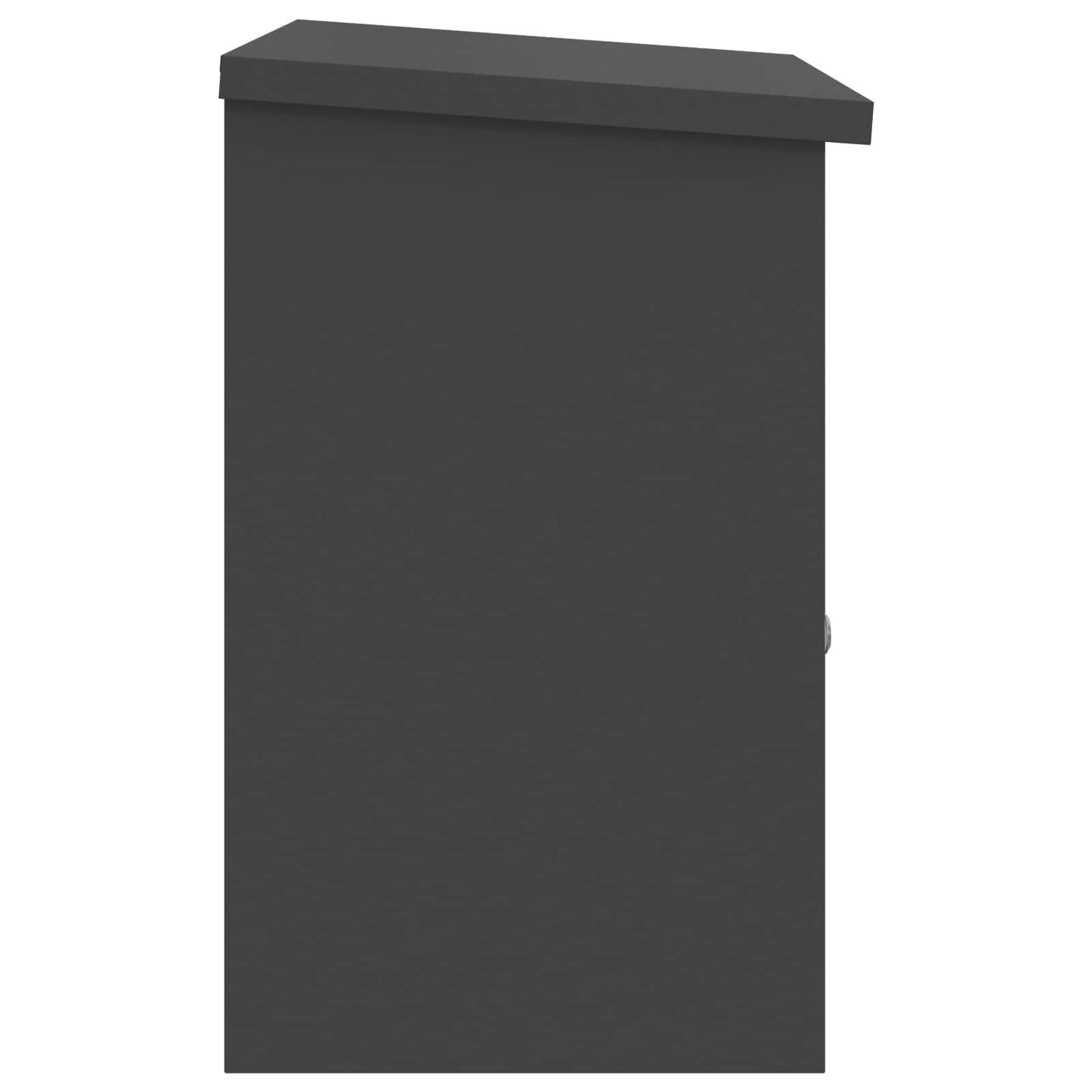 Cassetta per pacchi con porta Nero 47.5 x 38 x 59 cm Acciaio | homemem39