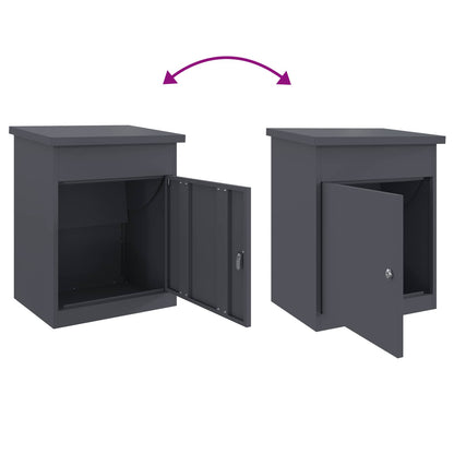 Cassetta per pacchi Antracite 47.5 x 38 x 59 cm Acciaio | homemem39
