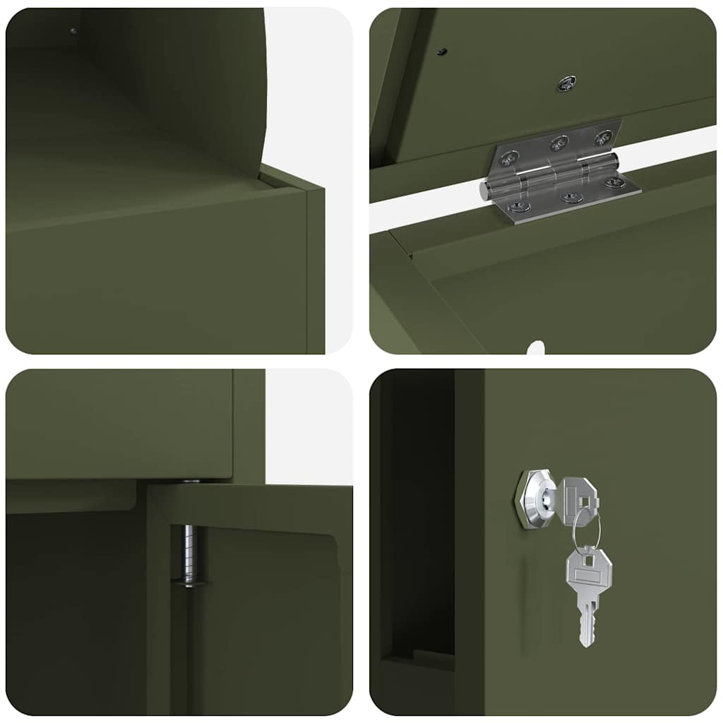 Cassetta per pacchi Oliver verde 47.5 x 38 x 59 cm Acciaio | homemem39