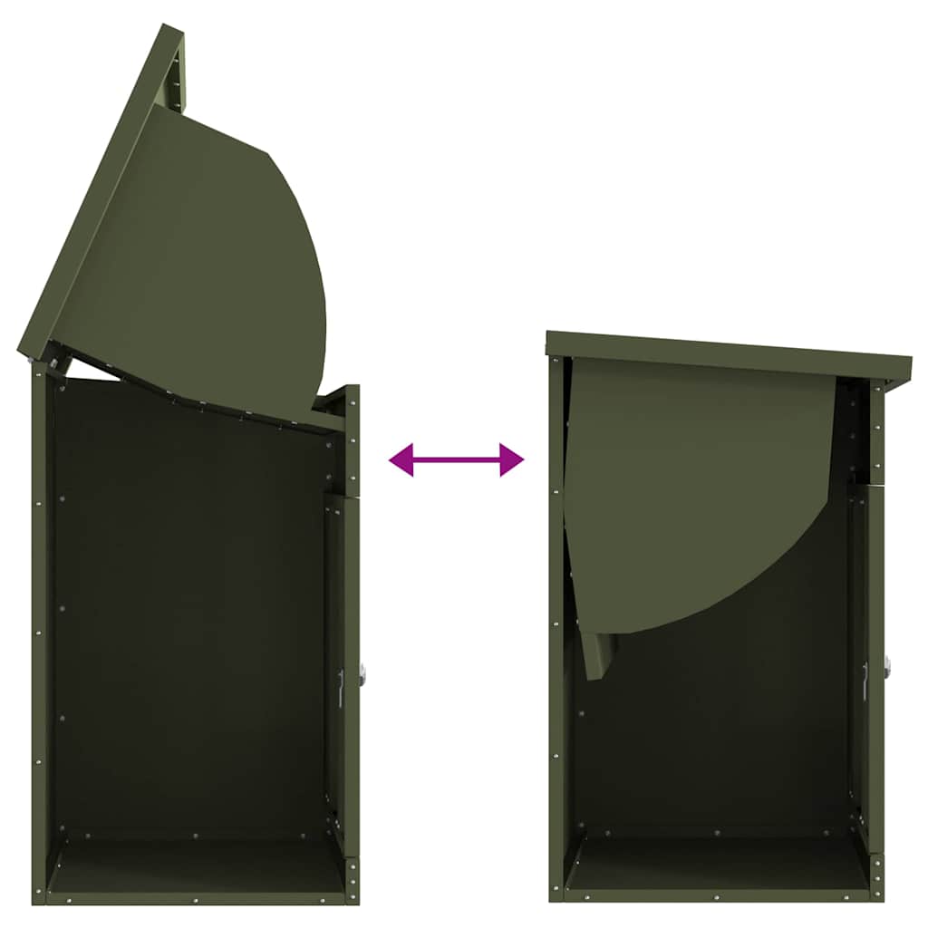 Cassetta per pacchi Oliver verde 47.5 x 38 x 59 cm Acciaio | homemem39