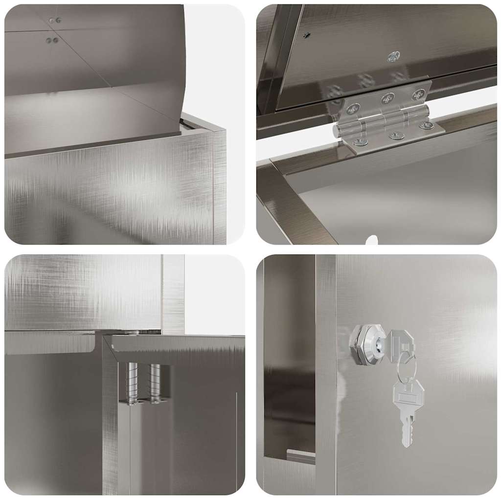 Cassetta per pacchi con archiviazione Argento 47,5 x 38 x 59 cm | homemem39