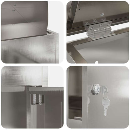 Cassetta per pacchi con archiviazione Argento 47,5 x 38 x 59 cm | homemem39
