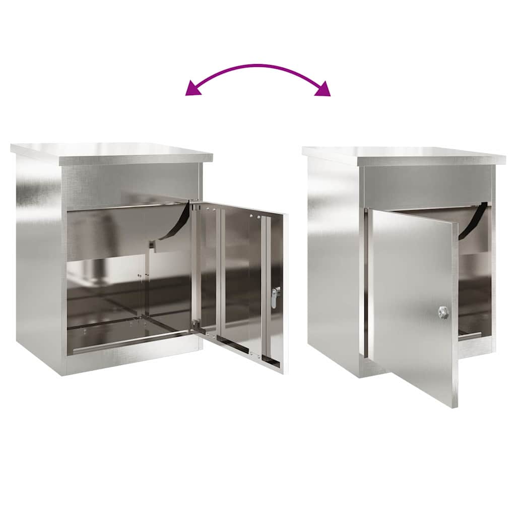 Cassetta per pacchi con archiviazione Argento 47,5 x 38 x 59 cm | homemem39