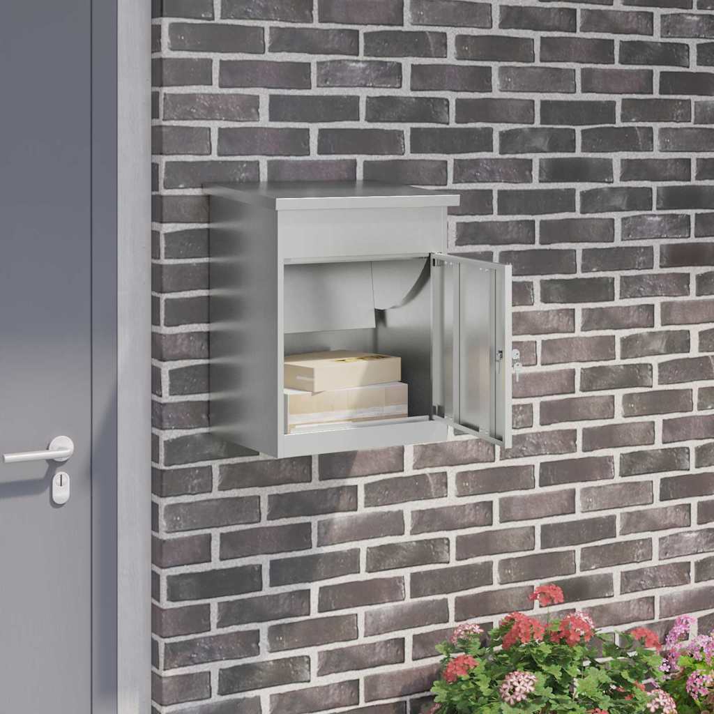 Cassetta per pacchi Nero 47.5 x 38 x 59 cm Acciaio zincato | homemem39