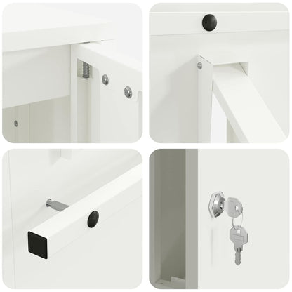 cassetta postalepastkastei Bianco 30 x 20 x 55 cm Acciaio