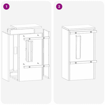 cassetta postalepastkastei Bianco 30 x 20 x 55 cm Acciaio | homemem39