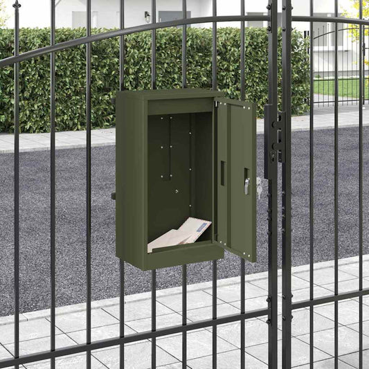 cassetta postalepastkastei Oliver verde 30 x 20 x 55 cm Acciaio | homemem39