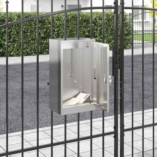cassetta postalepastkastei con porta Argento 30 x 20 x 55 cm | homemem39