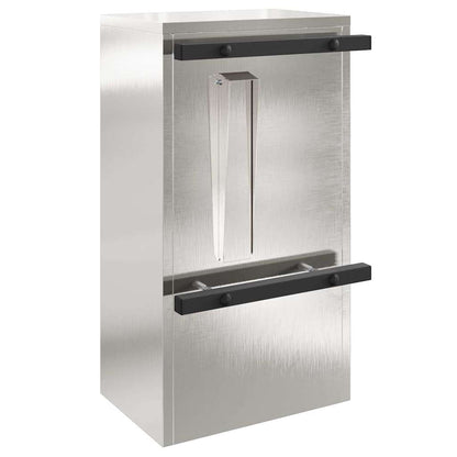 cassetta postalepastkastei con porta Argento 30 x 20 x 55 cm | homemem39