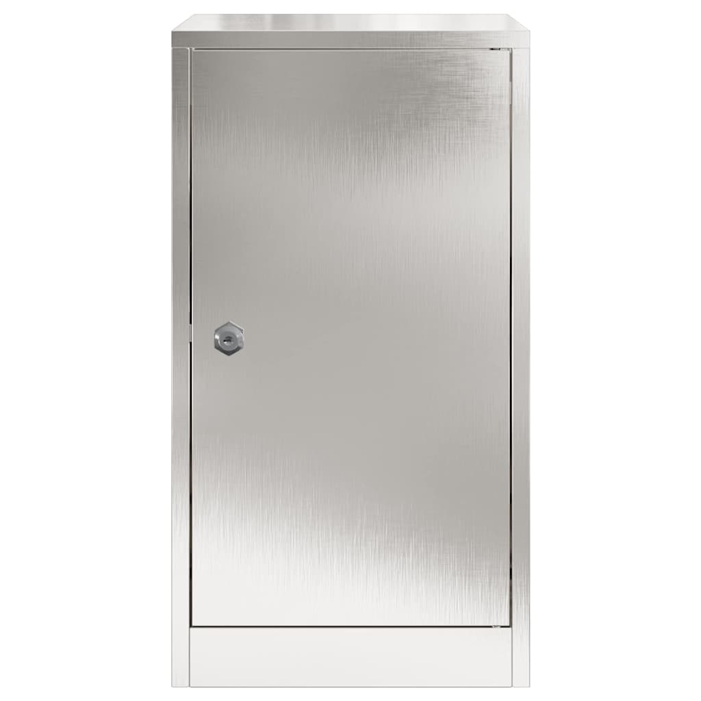 cassetta postalepastkastei con porta Argento 30 x 20 x 55 cm | homemem39