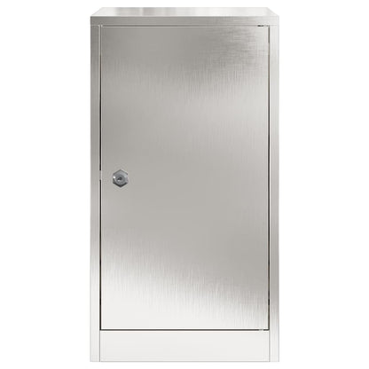 cassetta postalepastkastei con porta Argento 30 x 20 x 55 cm | homemem39