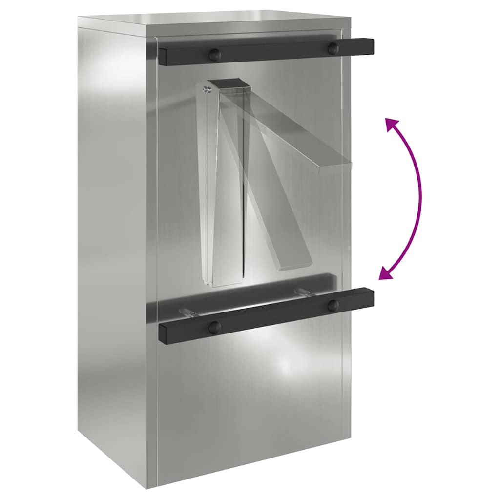 cassetta postalepastkastei Nero 30 x 20 x 55 cm Acciaio zincato | homemem39