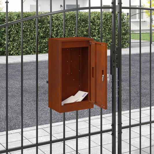 cassetta postalepastkastei con porta Ruggine 30 x 20 x 55 cm | homemem39